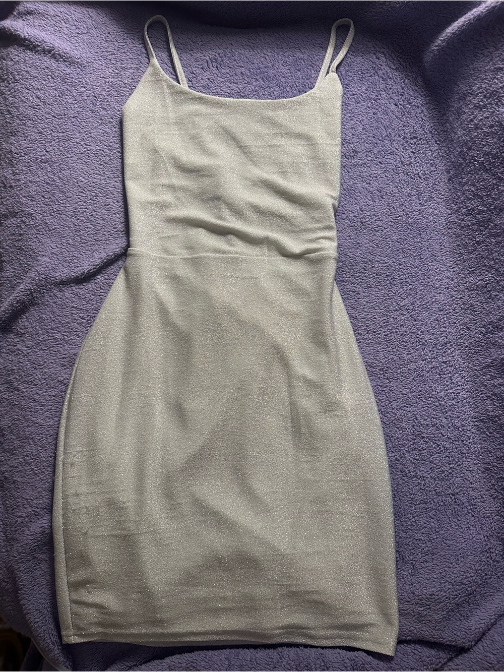 Sassy sparkly white dress with slim fit and sexy tie up the back